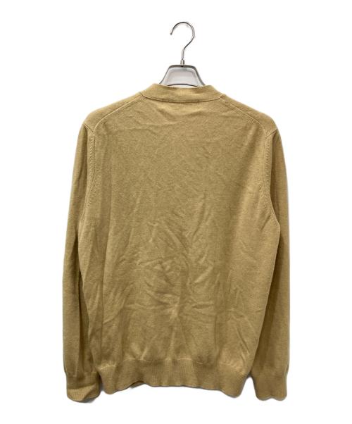 PLAY COMME des GARCONS（プレイコムデギャルソン）PLAY COMME des GARCONS (プレイコムデギャルソン) ホワイトハートワッペンニットカーディガン ベージュ サイズ:XLの古着・服飾アイテム