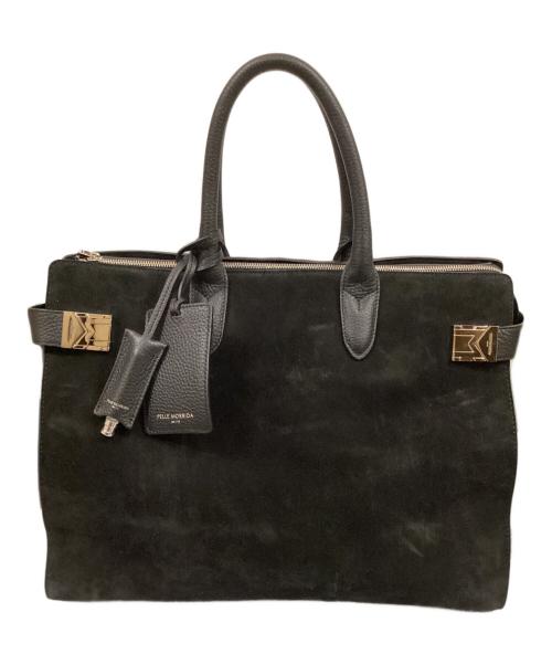 PELLE MORBIDA（ペッレモルビダ）PELLE MORBIDA (ペッレモルビダ) Biarritz スウェード切替ボストンバッグ ブラックの古着・服飾アイテム