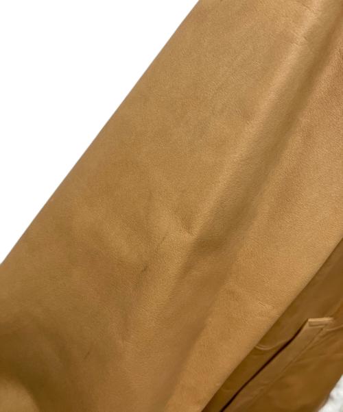 BURBERRY BLACK LABEL（バーバリーブラックレーベル）BURBERRY BLACK LABEL (バーバリーブラックレーベル) リアルファートリムレザーハーフコート ブラウン サイズ:Mの古着・服飾アイテム