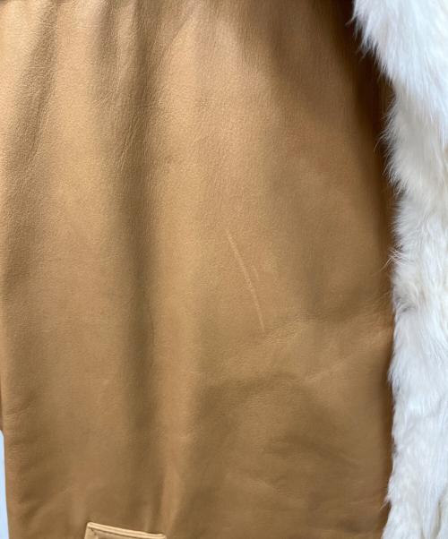 BURBERRY BLACK LABEL（バーバリーブラックレーベル）BURBERRY BLACK LABEL (バーバリーブラックレーベル) リアルファートリムレザーハーフコート ブラウン サイズ:Mの古着・服飾アイテム