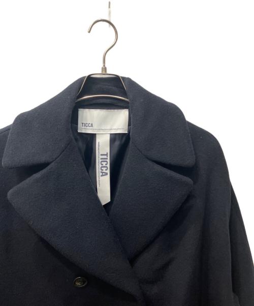 ticca（ティッカ）TICCA (ティッカ) ウールダブルテントコート ネイビー サイズ:FREEの古着・服飾アイテム