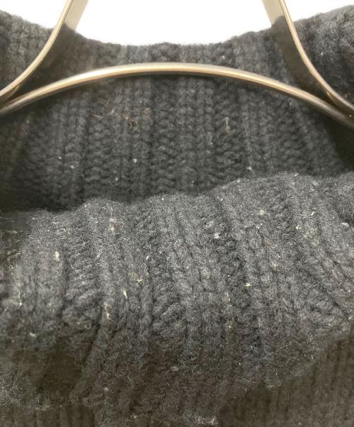 PERVERZE（パーバーズ）PERVERZE (パーバーズ) CRASH HALF TUBE TURTLE KNIT　（クラッシュハーフチューブタートルニット ） ブラック サイズ:FREEの古着・服飾アイテム