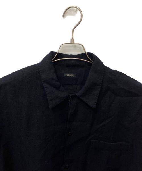 COMOLI（コモリ）COMOLI (コモリ) カシミヤ和紙オープンカラーシャツ ネイビー サイズ:3の古着・服飾アイテム