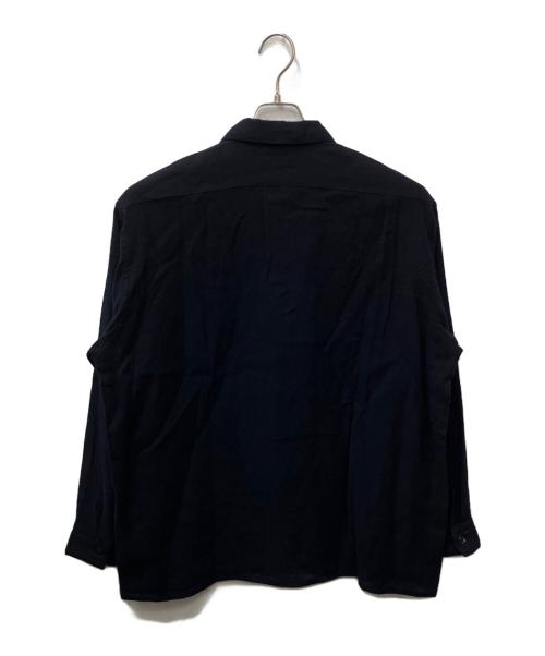 COMOLI（コモリ）COMOLI (コモリ) カシミヤ和紙オープンカラーシャツ ネイビー サイズ:3の古着・服飾アイテム