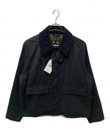Barbour（バブアー）の古着「SPEY/ピーチスキン コットン ショートレングスブルゾン」｜ネイビー