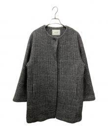 SLOBE IENA（スローブ イエナ）の古着「ウールダブルモッサ ノーカラーショートコート」｜グレー