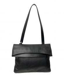 LOEWE（ロエベ）の古着「レザーフラップショルダーバッグ」｜ブラック
