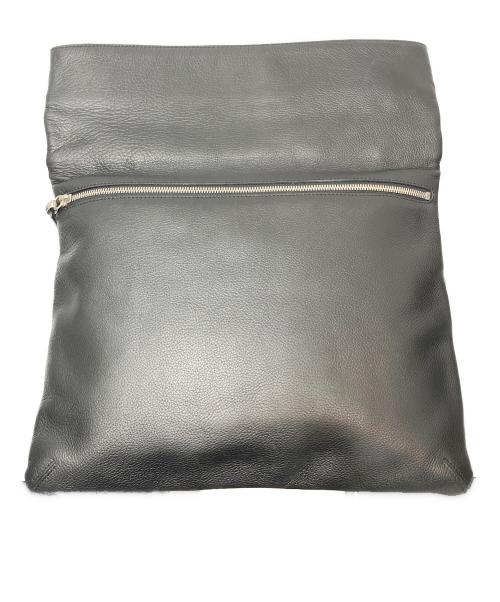 LOEWE（ロエベ）LOEWE (ロエベ) レザーフラップショルダーバッグ ブラックの古着・服飾アイテム