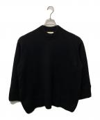 maison kitsuneメゾンキツネ）の古着「カシミヤ混サイドジップニット」｜ブラック