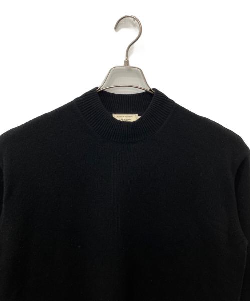 maison kitsune（メゾンキツネ）MAISON KITSUNE (メゾンキツネ) カシミヤ混サイドジップニット ブラック サイズ:Sの古着・服飾アイテム