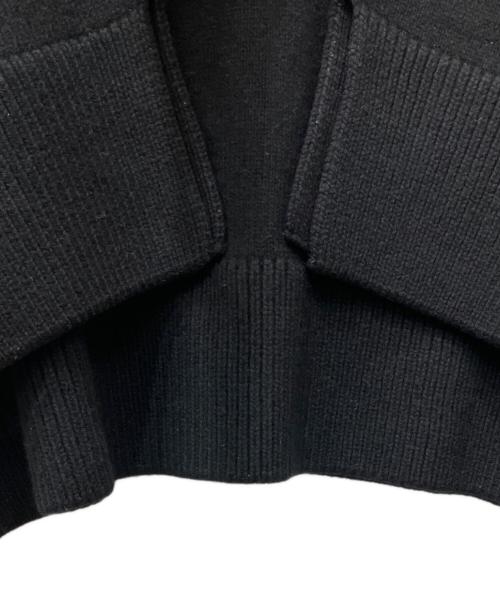 maison kitsune（メゾンキツネ）MAISON KITSUNE (メゾンキツネ) カシミヤ混サイドジップニット ブラック サイズ:Sの古着・服飾アイテム