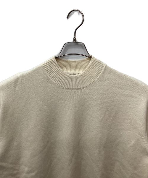 maison kitsune（メゾンキツネ）MAISON KITSUNE (メゾンキツネ) カシミヤ混サイドジップニット アイボリー サイズ:Sの古着・服飾アイテム