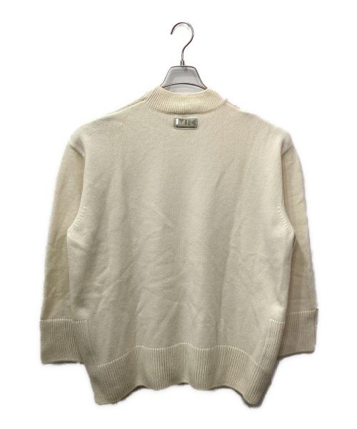 maison kitsune（メゾンキツネ）MAISON KITSUNE (メゾンキツネ) カシミヤ混サイドジップニット アイボリー サイズ:Sの古着・服飾アイテム