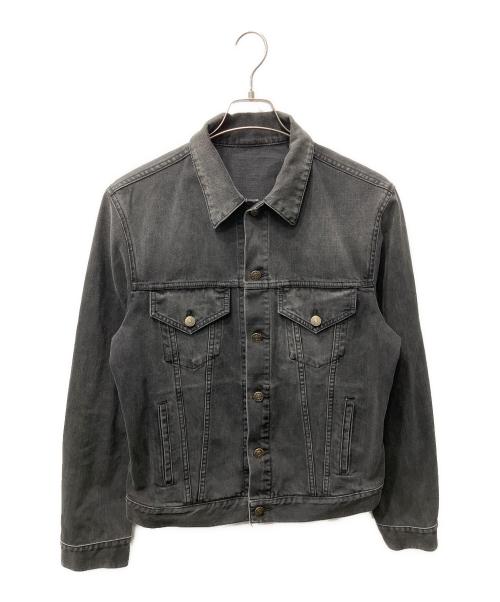 GUCCI（グッチ）GUCCI (グッチ) スネーク刺繍デニムジャケット ブラック サイズ:48の古着・服飾アイテム