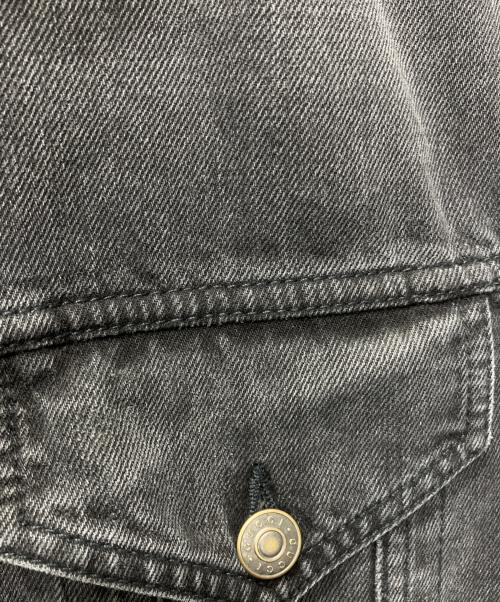 GUCCI（グッチ）GUCCI (グッチ) スネーク刺繍デニムジャケット ブラック サイズ:48の古着・服飾アイテム