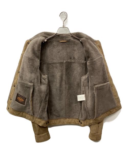 TOD'S（トッズ）TOD'S (トッズ) ムートンジャケット ブラウン サイズ:Sの古着・服飾アイテム