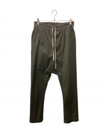 RICK OWENS（リックオウエンス）の古着「DRAWSTRING LONG ストレッチサルエルパンツ」｜カーキ