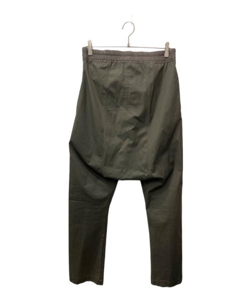 RICK OWENS（リックオウエンス）RICK OWENS (リックオウエンス) DRAWSTRING LONG ストレッチサルエルパンツ カーキ サイズ:US36の古着・服飾アイテム
