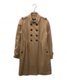 BURBERRY LONDON（バーバリーロンドン）の古着「エポーレットダブルコート」｜ブラウン
