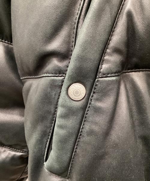 DSQUARED2（ディースクエアード）DSQUARED2 (ディースクエアード) レザーダウンジャケット ブラック サイズ:46の古着・服飾アイテム
