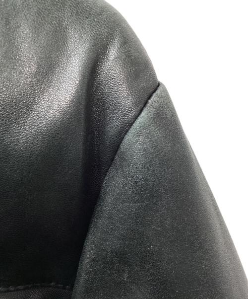 DSQUARED2（ディースクエアード）DSQUARED2 (ディースクエアード) レザーダウンジャケット ブラック サイズ:46の古着・服飾アイテム