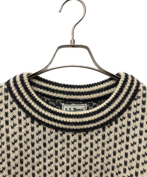 L.L.Bean（エルエルビーン）L.L.Bean (エルエルビーン) 80's バーズアイニット ベージュ サイズ:XLの古着・服飾アイテム