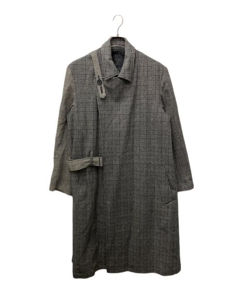 s'yte（サイト）s'yte (サイト) グレンチェックラップベルトコート グレー サイズ:３の古着・服飾アイテム