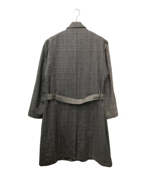 s'yte（サイト）s'yte (サイト) グレンチェックラップベルトコート グレー サイズ:３の古着・服飾アイテム