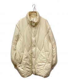 Ameri（アメリ）の古着「2WAY WAVE STITCH PADDED JACKET　「2ウェイ ウェーブ ステッチ パデッド ジャケット」」｜ベージュ