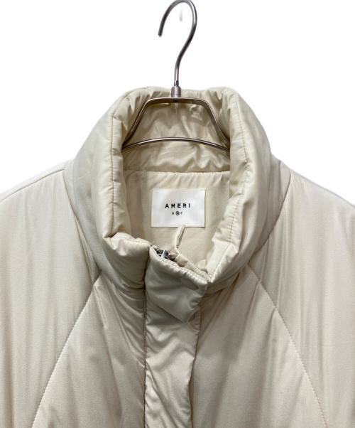 Ameri（アメリ）Ameri (アメリ) 2WAY WAVE STITCH PADDED JACKET　「2ウェイ ウェーブ ステッチ パデッド ジャケット」 ベージュ サイズ:Mの古着・服飾アイテム