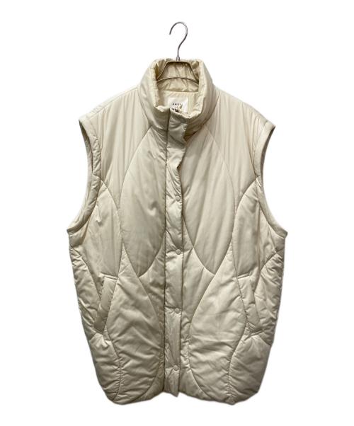 Ameri（アメリ）Ameri (アメリ) 2WAY WAVE STITCH PADDED JACKET　「2ウェイ ウェーブ ステッチ パデッド ジャケット」 ベージュ サイズ:Mの古着・服飾アイテム