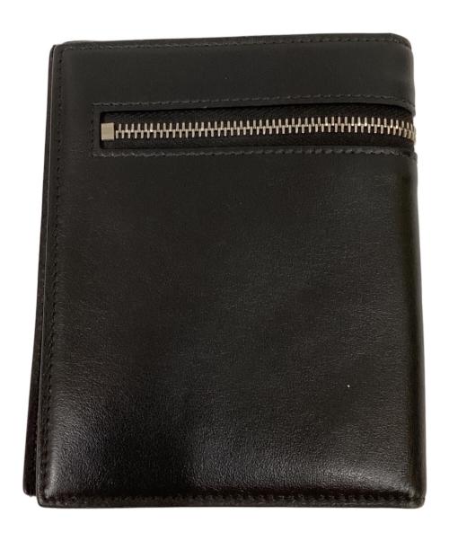 Acne studios（アクネ ストゥディオズ）Acne studios (アクネ ストゥディオズ) ジップポケットレザー3つ折り財布 ブラックの古着・服飾アイテム