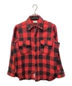 WOOLRICHウールリッチ）の古着「バッファローチェックシャツ」｜ブラック×レッド