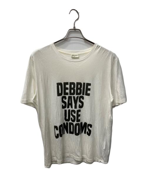 Saint Laurent Paris（サンローランパリ）Saint Laurent Paris (サンローランパリ) DEBBY プリントTシャツ ホワイト サイズ:Sの古着・服飾アイテム