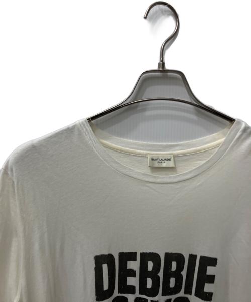 Saint Laurent Paris（サンローランパリ）Saint Laurent Paris (サンローランパリ) DEBBY プリントTシャツ ホワイト サイズ:Sの古着・服飾アイテム