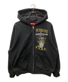 SUPREME×DSNY（シュプリーム×ディーエスエヌワイ）の古着「Zip Up Hooded Sweatshirt　「ジップアップ フーデッド スウェットシャツ」」｜ブラック