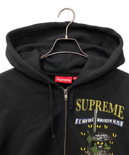 SUPREME（シュプリーム）Supreme (シュプリーム) DSNY (ディーエスエヌワイ) Zip Up Hooded Sweatshirt　「ジップアップ フーデッド スウェットシャツ」 ブラック サイズ:Lの古着・服飾アイテム