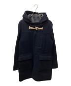 NUMBER (N)INEナンバーナイン）の古着「エルボーパッチフーディーダッフルコート」｜ネイビー