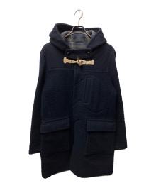NUMBER (N)INE（ナンバーナイン）の古着「エルボーパッチフーディーダッフルコート」｜ネイビー