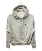 AMI Alexandre Mattiussiアミアレクサンドルマテュッシ）の古着「AMI DE COEUR HOODIE/ロゴパーカー」｜グレー