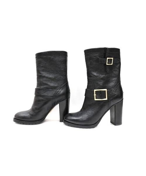 JIMMY CHOO（ジミーチュウ）JIMMY CHOO (ジミーチュウ) バイカーブーツ ブラック サイズ:36 1/2 　DART　444072の古着・服飾アイテム