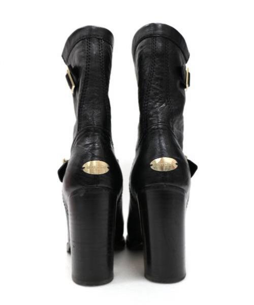 JIMMY CHOO（ジミーチュウ）JIMMY CHOO (ジミーチュウ) バイカーブーツ ブラック サイズ:36 1/2 　DART　444072の古着・服飾アイテム