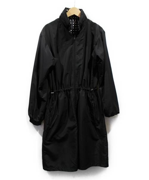 LOUIS VUITTON（ルイ ヴィトン）LOUIS VUITTON (ルイヴィトン) リバーシブルドットシルクサテンコート ブラック サイズ:34の古着・服飾アイテム