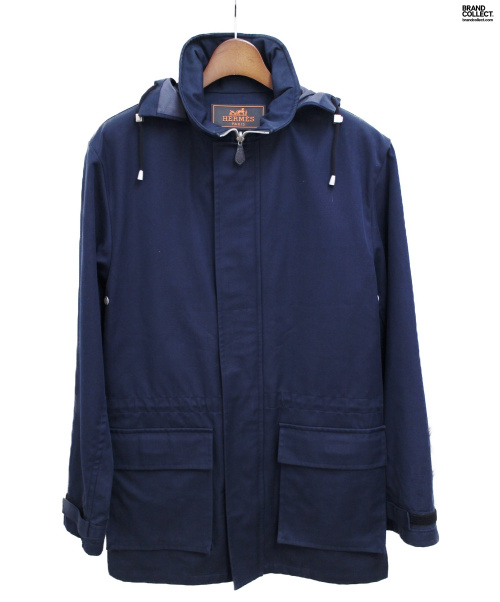 HERMES（エルメス）HERMES (エルメス) フーデッドコート ネイビー サイズ:XSの古着・服飾アイテム