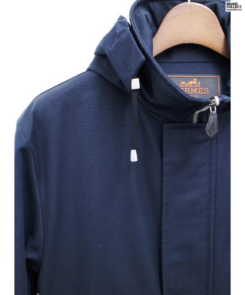 HERMES（エルメス）HERMES (エルメス) フーデッドコート ネイビー サイズ:XSの古着・服飾アイテム