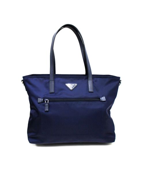 PRADA（プラダ）PRADA (プラダ) トートバッグ ネイビー VELAの古着・服飾アイテム