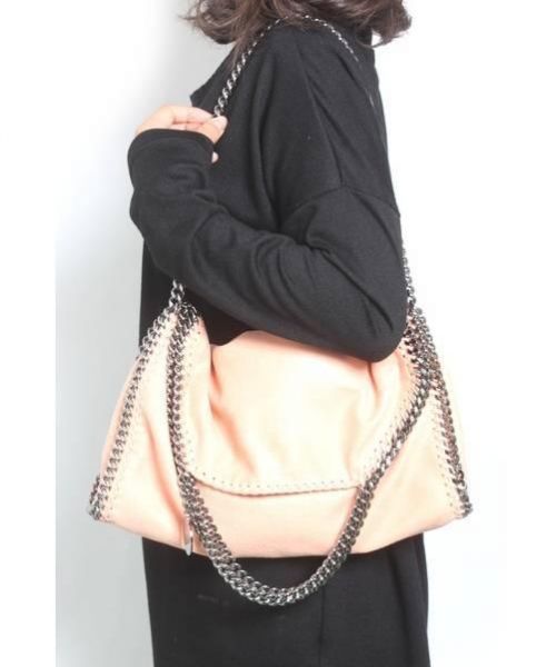 STELLA McCARTNEY（ステラマッカートニー）STELLA McCARTNEY (ステラ マッカートニー) ファラベラチェーントートバッグ ピンクの古着・服飾アイテム