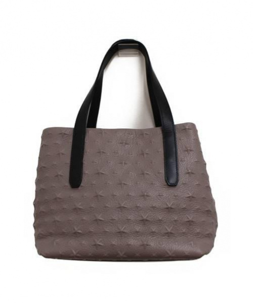 JIMMY CHOO（ジミーチュウ）JIMMY CHOO (ジミーチュウ) スターエンボストートバッグ グレージュ C26WWBの古着・服飾アイテム