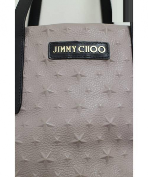 JIMMY CHOO（ジミーチュウ）JIMMY CHOO (ジミーチュウ) スターエンボストートバッグ グレージュ C26WWBの古着・服飾アイテム