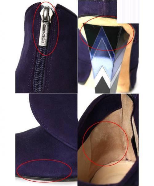 JIMMY CHOO（ジミーチュウ）JIMMY CHOO (ジミーチュウ) ショートブーツ パープル サイズ:38 1/2の古着・服飾アイテム